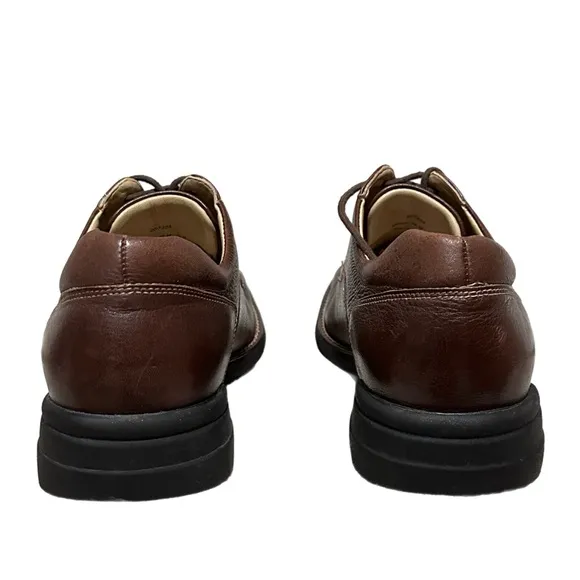 Johnston &amp; Murphy Sheepskin FootBed Shuler Bicycle Dark Brown Shoes 10M