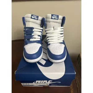 Jordan 1 Retro OG High True Blue Size 7Y With Box Extra Laces EUC