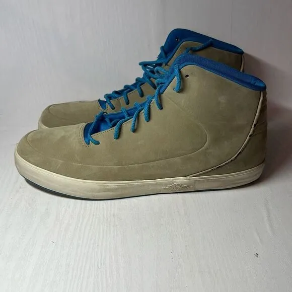 Jordan Grown Mens V.9 453930 201 Khaki Imperial Blue Light Bone High Top Shoes