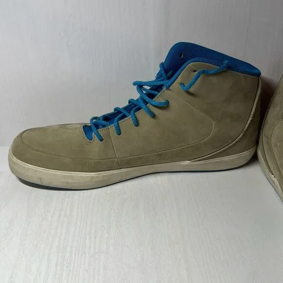 Jordan Grown Mens V.9 453930 201 Khaki Imperial Blue Light Bone High Top Shoes
