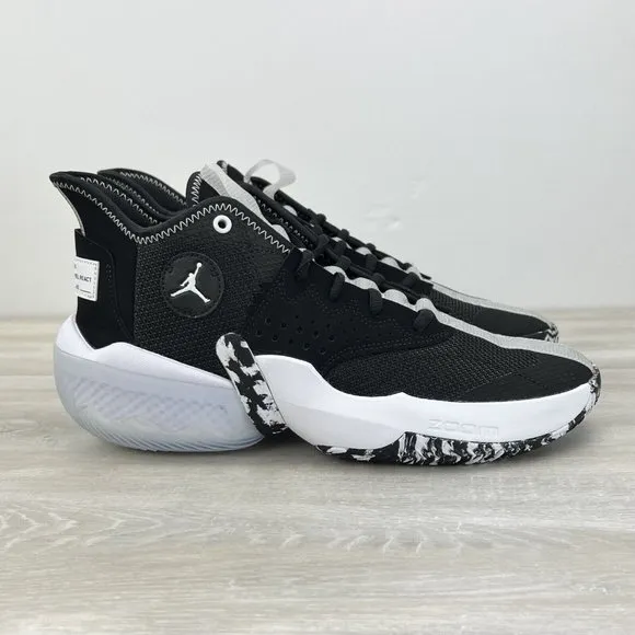 Jordan React Elevation TB Basketball Shoes Black/White CK6619-001 US Men Size 9