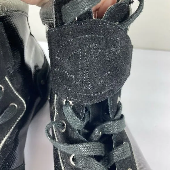 Just Cavalli Mens Boxer Sneaker Boots Sz 9 / 42 EU Y2K High Top Lace Up Shoes