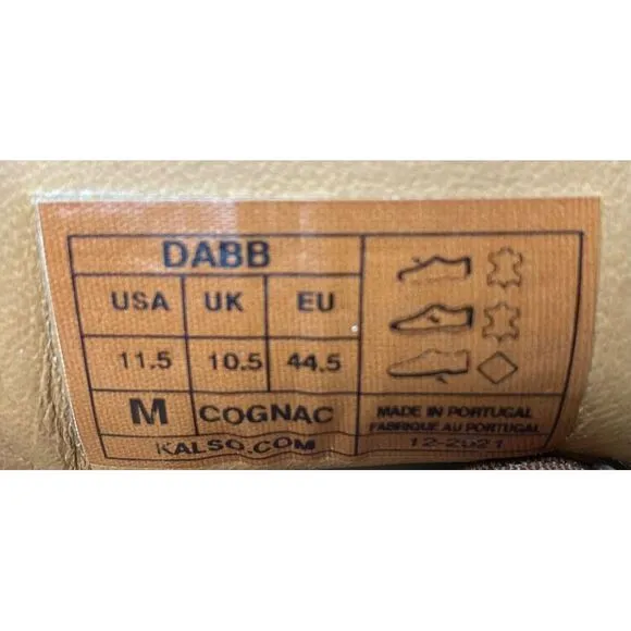 KALSO EARTH SHOE Dabb Negative Heel‎ Earth Shoe Cognac Men's Size 11.5