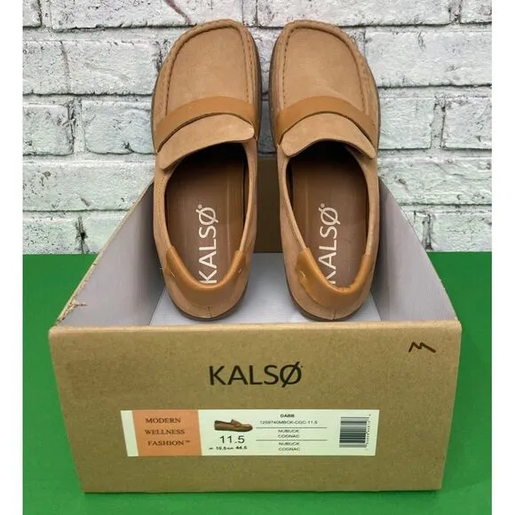 KALSO EARTH SHOE Dabb Negative Heel‎ Earth Shoe Cognac Men's Size 11.5