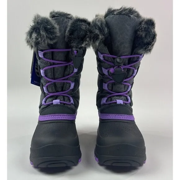 Kamik Snow Gyspy 3 Toddler Purple Gray Animal Print Waterproof Winter Snow Boots