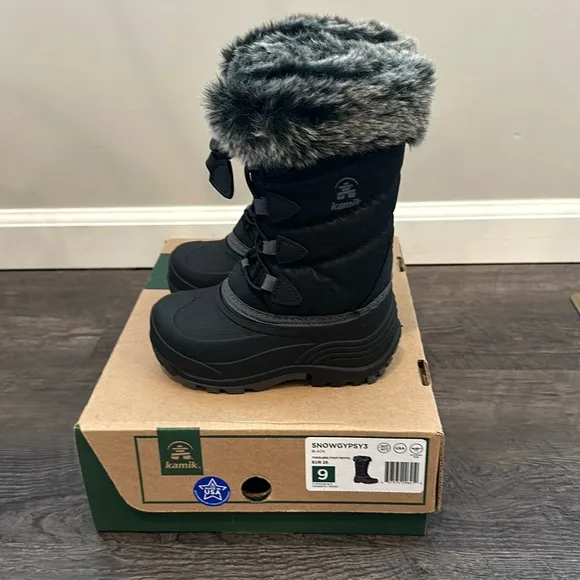Kamik Toddler 9 Snowgypsy 3 Faux Fur Insulated Waterproof Winter Snow Boot