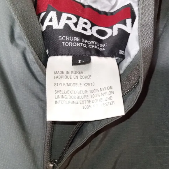 Karbon CANADA Men's Ski Snow Pants Sz L - Style K2510 Full Zip Side Insu…