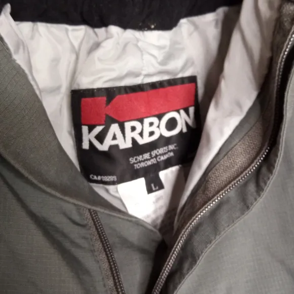 Karbon CANADA Men's Ski Snow Pants Sz L - Style K2510 Full Zip Side Insu…