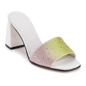 KARL LAGERFELD Women's Multi-Color Pera Rhinestone Slide Sandal Size 9.5