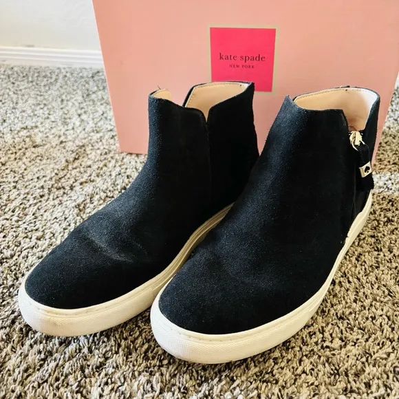 Kate Spade Harper Suede Black High-Top Women's Sneakers