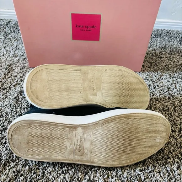 Kate Spade Harper Suede Black High-Top Women's Sneakers