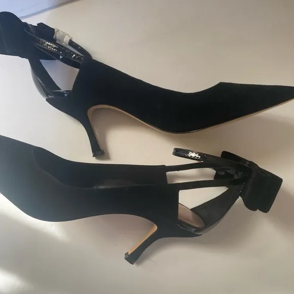 Kate  Spade New York back bow mid heel sling back shoes