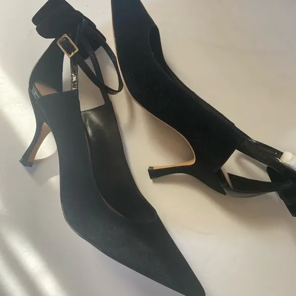 Kate  Spade New York back bow mid heel sling back shoes