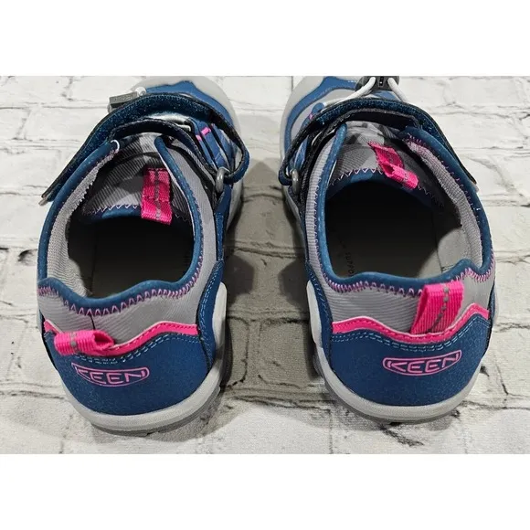 Keen Knotch Hollow Trail Hiking Water Shoes Lace Lock Blue Grey YOUTH SIZE 5