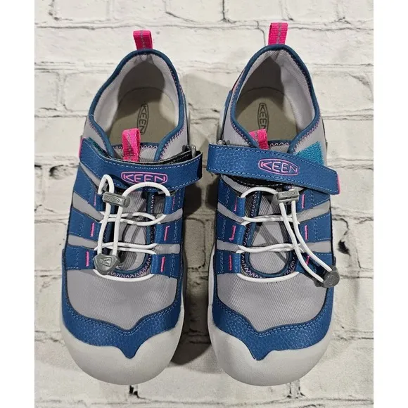 Keen Knotch Hollow Trail Hiking Water Shoes Lace Lock Blue Grey YOUTH SIZE 5