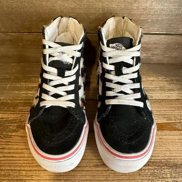 Kids Girls Vans Sk8 Hi Sherpa Floral Checkerboard Skate Sneakers Shoes Size 12 C