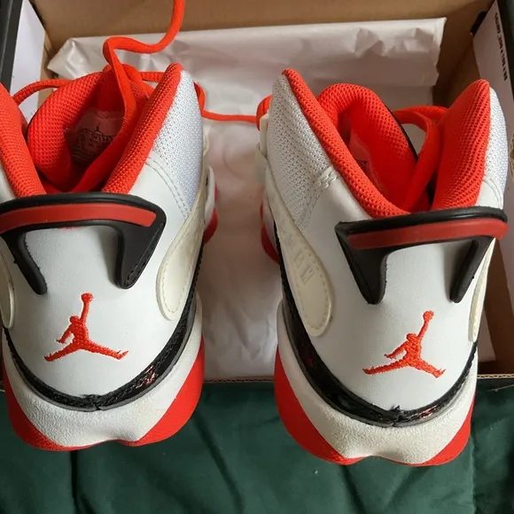 Kids' Jordan Black and Orange Athletic Shoes