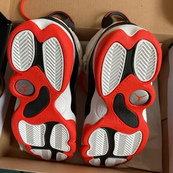 Kids' Jordan Black and Orange Athletic Shoes