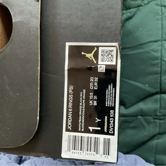 Kids' Jordan Black and Orange Athletic Shoes