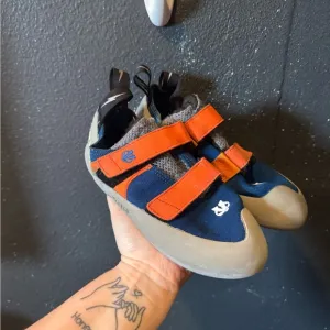 Kids Trax Blue and Orange Velcro Strap Climbing Shoes