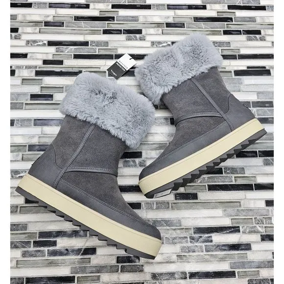 Koolaburra By UGG Tynlee Gray Waterproof Women's Boots Size 6