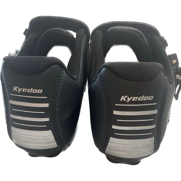 Kyedoo Women 11/Men 8/EU 42 Cycling Shoes Black/Silver W/ Pelaton Cleats NEW
