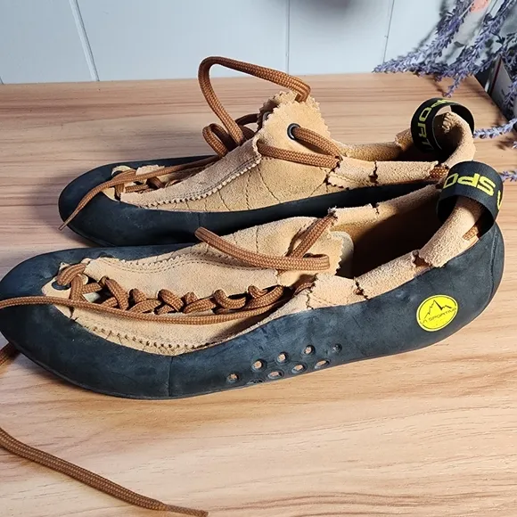 La Sportiva Climbing Shoes - Brown and Black Size 10