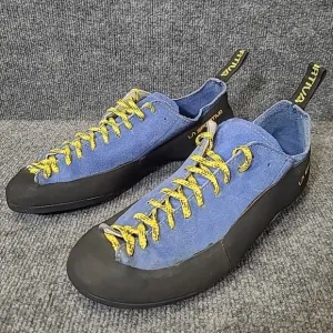 La Sportiva Men's 42.5 /9.5 Blue Suede Rock Climbing Bouldering Shoes