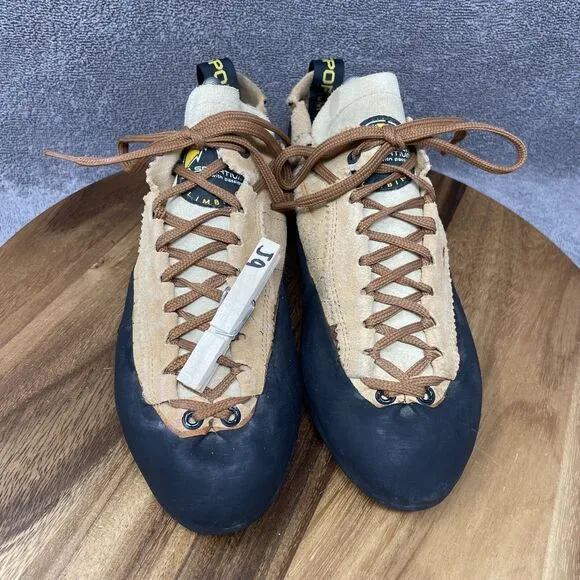 La Sportiva Mythos Men's EU 43 US 10 Leather &amp; Vibram Italian Climbing Shoes