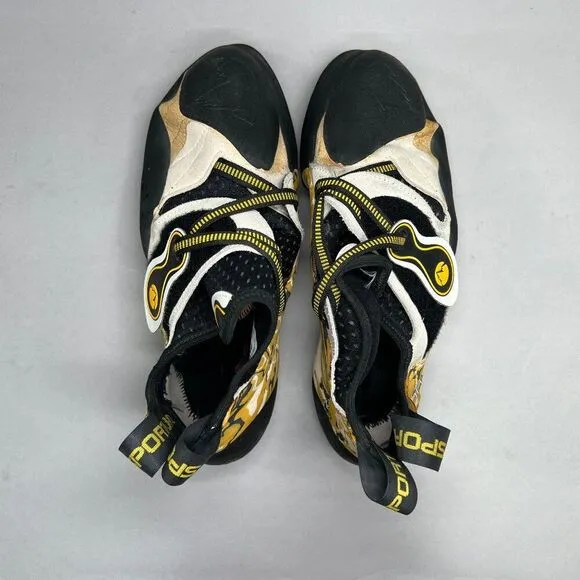 La Sportiva Solution Climbing Shoes Mens Size 10.5 Vibram XS Grip 2 Lock Harness