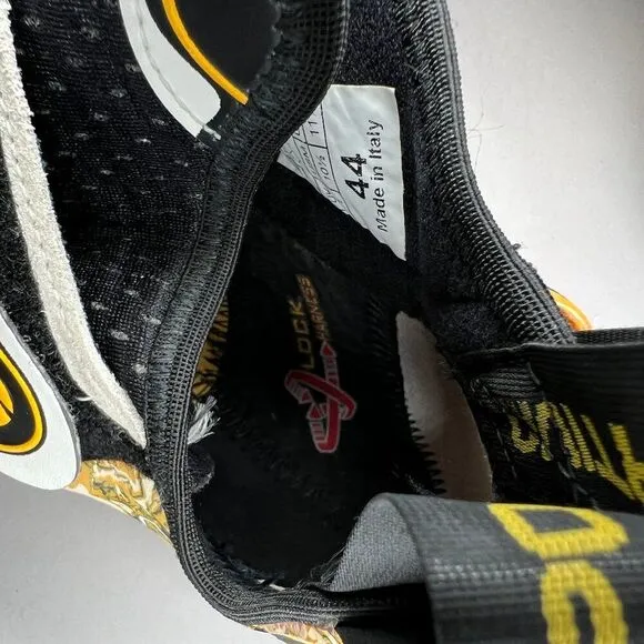 La Sportiva Solution Climbing Shoes Mens Size 10.5 Vibram XS Grip 2 Lock Harness