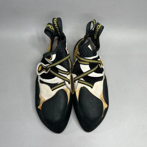 La Sportiva Solution Climbing Shoes Mens Size 10.5 Vibram XS Grip 2 Lock Harness