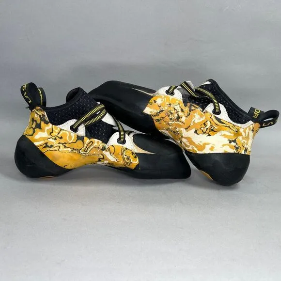 La Sportiva Solution Climbing Shoes Mens Size 10.5 Vibram XS Grip 2 Lock Harness