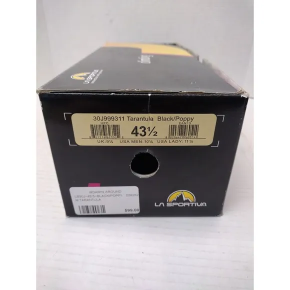 La Sportiva Tarantula Climbing Shoes BLK/Poppy M10.5 W11.5 LS30J