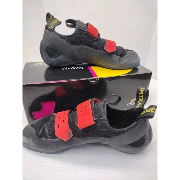 La Sportiva Tarantula Climbing Shoes BLK/Poppy M10.5 W11.5 LS30J