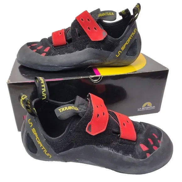 La Sportiva Tarantula Climbing Shoes BLK/Poppy M10.5 W11.5 LS30J