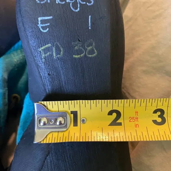 La Sportiva Teal and Black ‘Climbing On The Moon’ Climbing Shoes with new soles