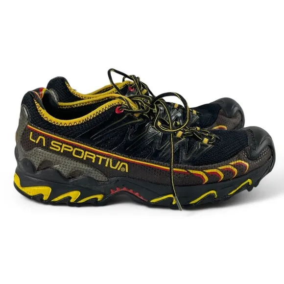 La Sportiva Ultra Raptor Trail Running Shoes Mens 10.5   Black Yellow Hiking