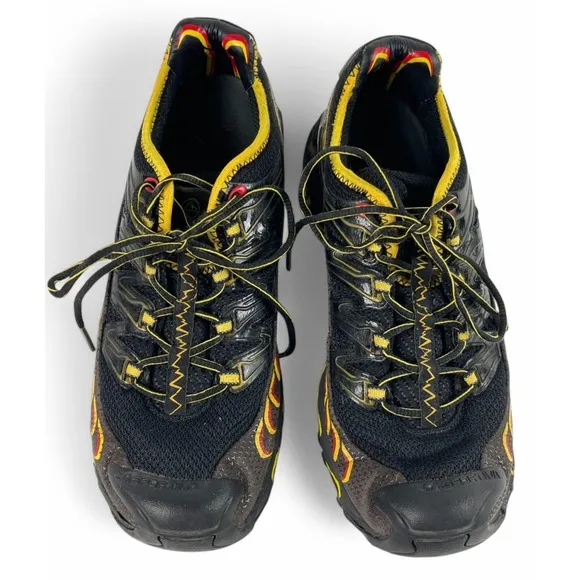 La Sportiva Ultra Raptor Trail Running Shoes Mens 10.5   Black Yellow Hiking