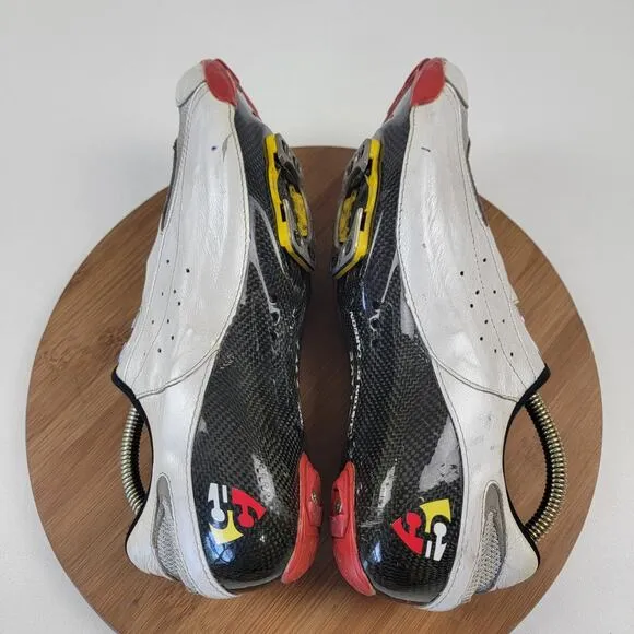 Lake CX401 SPDPLY Carbon Cycling Shoes White/Red BOA EU 45 10.5-11 US