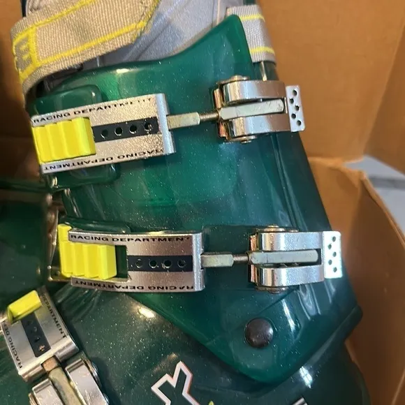LANGE Banshee XR Aqua Green Ski Boots Size 6.5 - Made in Italy