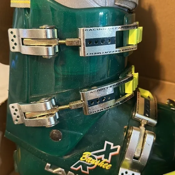 LANGE Banshee XR Aqua Green Ski Boots Size 6.5 - Made in Italy