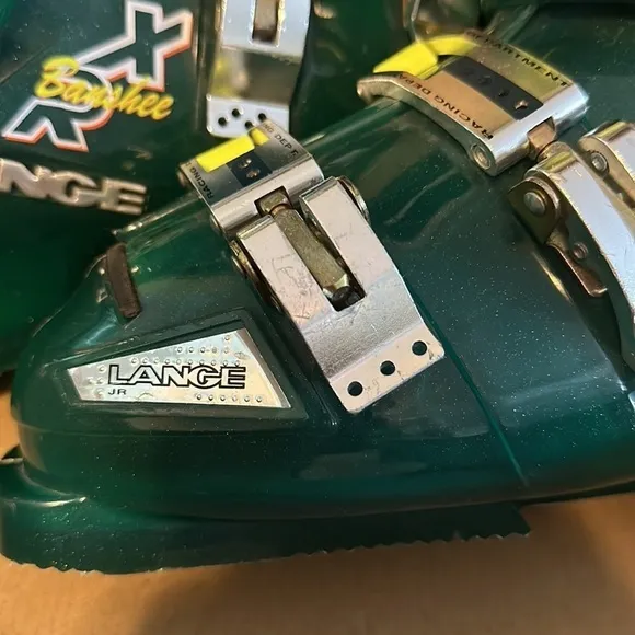 LANGE Banshee XR Aqua Green Ski Boots Size 6.5 - Made in Italy