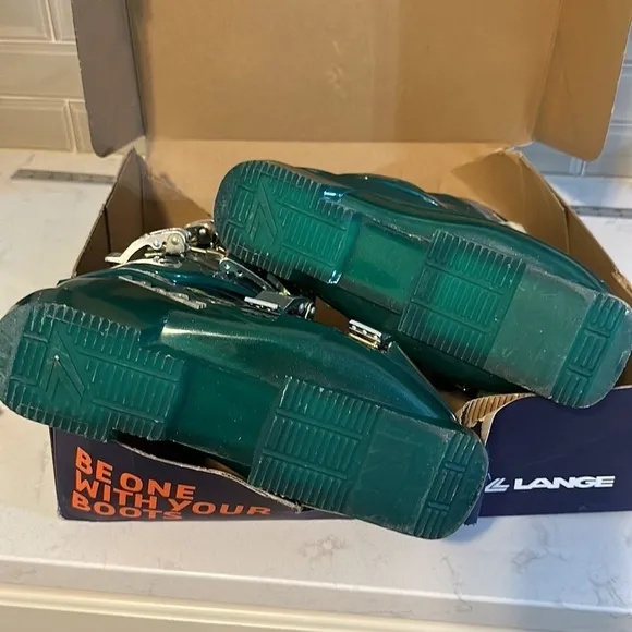 LANGE Banshee XR Aqua Green Ski Boots Size 6.5 - Made in Italy