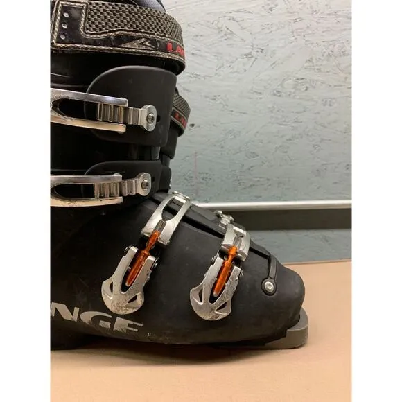Lange CRL 70 Ski Boots Men's Size 10 Black‎ 4-Buckle Alpine Performance Boot