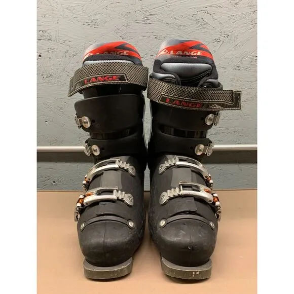 Lange CRL 70 Ski Boots Men's Size 10 Black‎ 4-Buckle Alpine Performance Boot