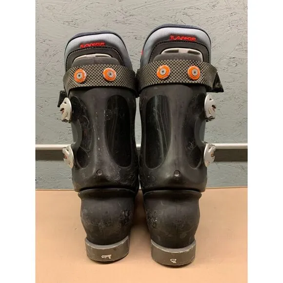 Lange CRL 70 Ski Boots Men's Size 10 Black‎ 4-Buckle Alpine Performance Boot