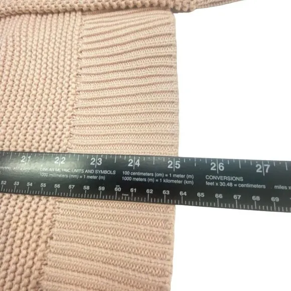 LAUREN RALPH LAUREN Cable Knit Sweater Pale Pink L 67-1