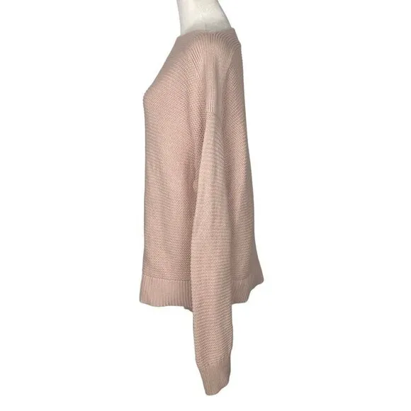 LAUREN RALPH LAUREN Cable Knit Sweater Pale Pink L 67-1