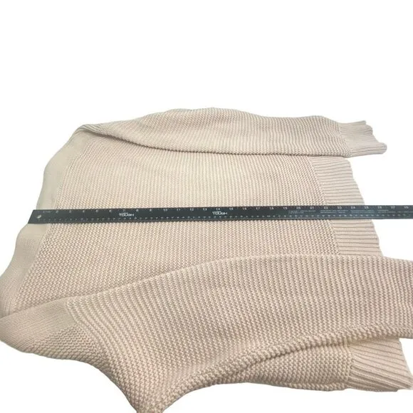 LAUREN RALPH LAUREN Cable Knit Sweater Pale Pink L 67-1